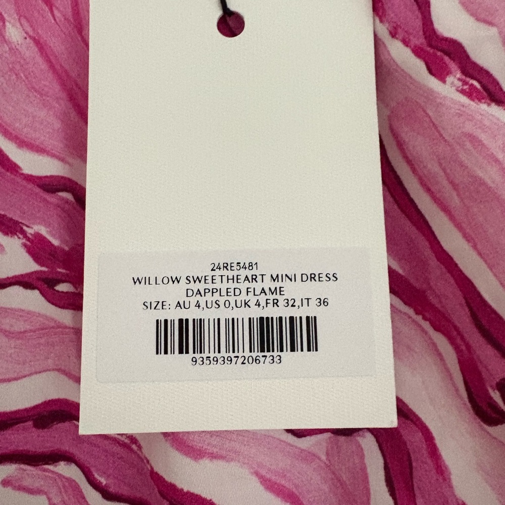 Aje Willow Sweetheart Mini Dress in Dappled Flame - Picture 3 of 5
